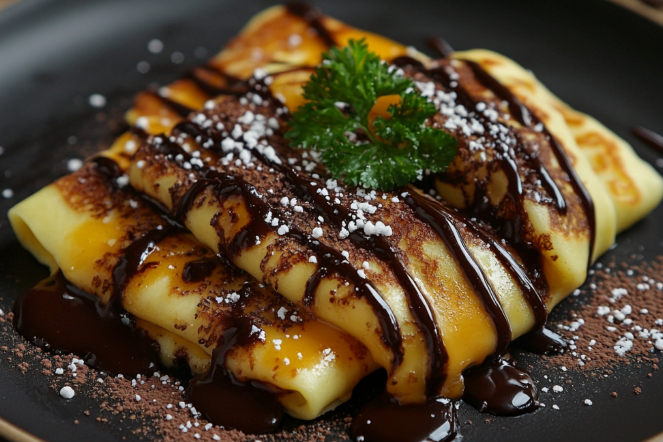 Maki de crêpes au chocolat