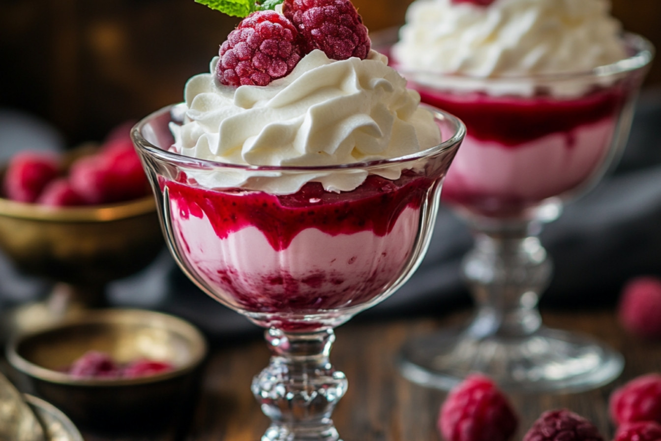 Mousse de crème aux fruits rouges