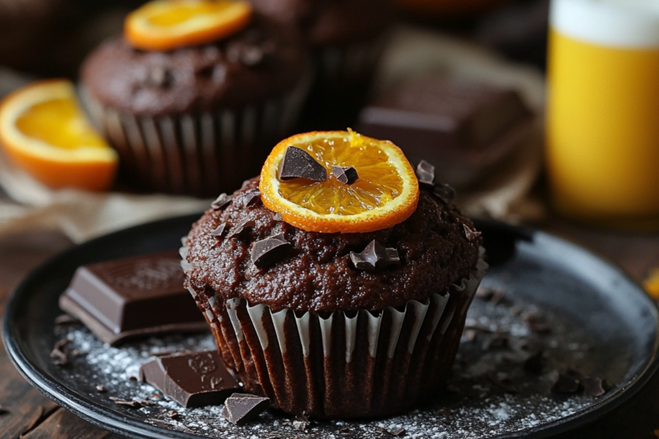 Muffins orange et chocolat noir