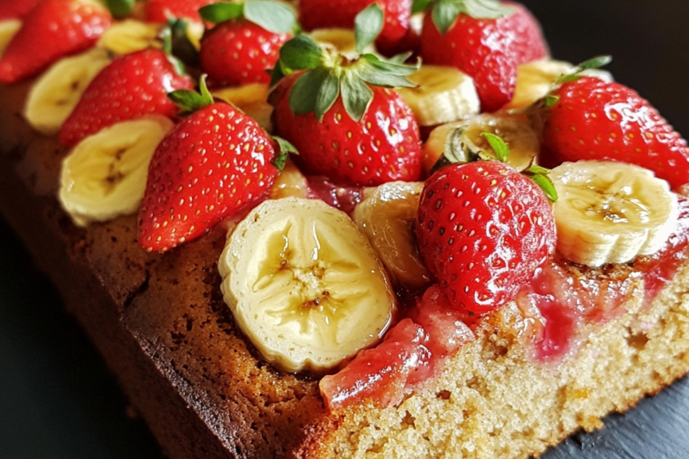 Pain aux fraises et bananes