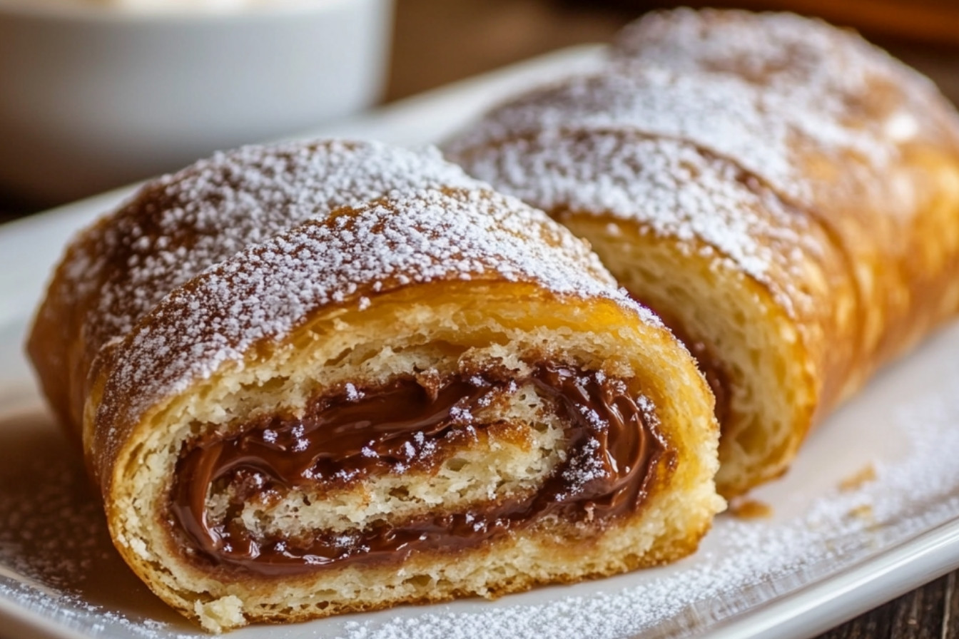 Pain perdu roulé au Nutella