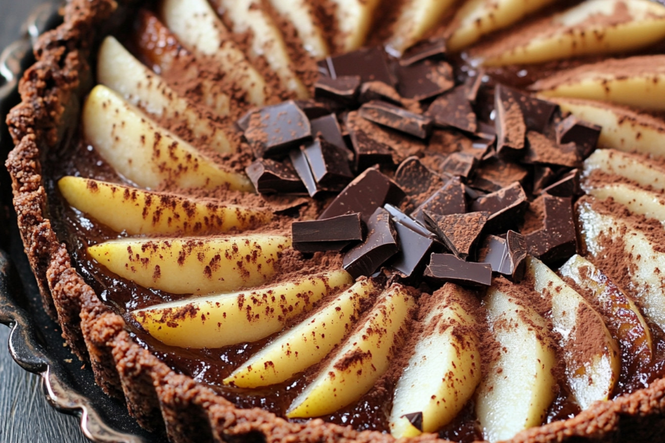 Tarte choco-poires