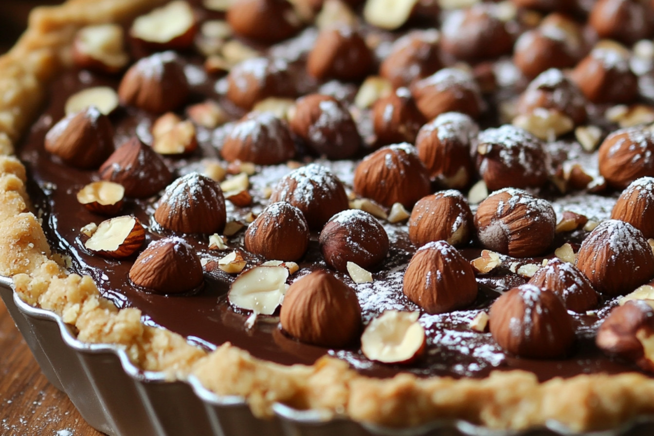 Tarte chocolat noisettes