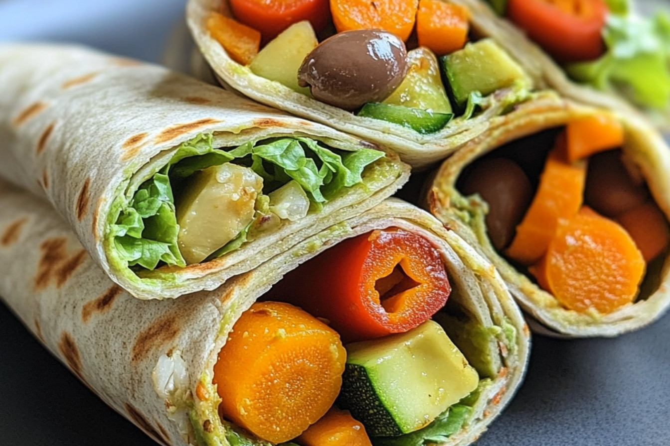 Wraps végétariens tricolores